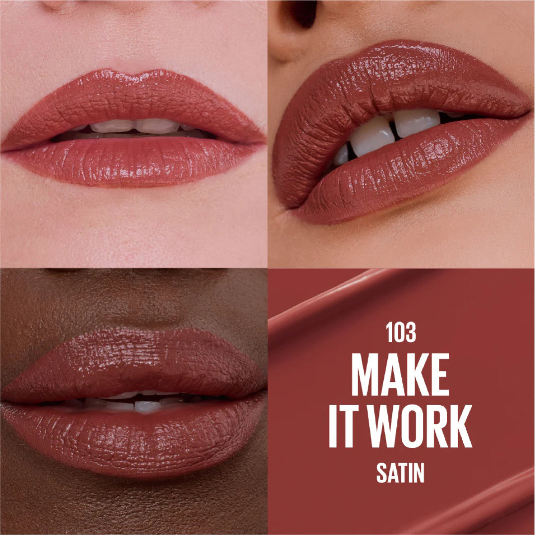 Maybelline, New York Serum Lipstick Hydrating Lip Makeup with 8HRs of Lip Plumping Moisture with Hyaluronic Acid + Oil Blend
