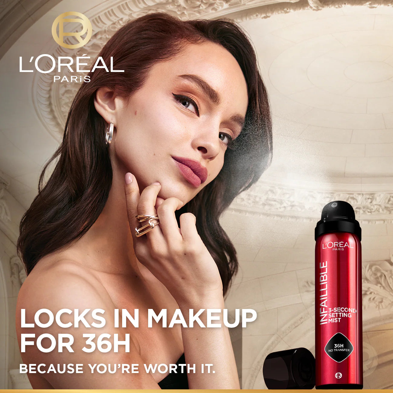 L'Oreal, Paris Infallible 3-Second Setting Mist 36H No Transfer