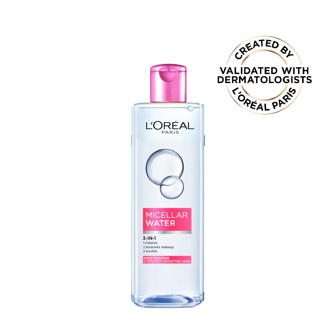 L’Oréal Paris, 3-in-1 Refreshing and Moisturizing Micellar Water, Cleanse, Remove Makeup and Soothe, for Sensitive and Normal to Dry Skin