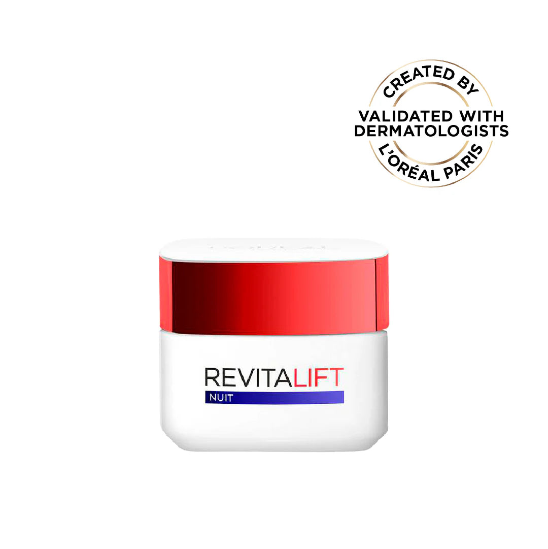 L’Oréal Paris, Revitalift Hydrating and Moisturizing Night Cream, for Wrinkles Reduction and Skin Elasticity Improvement, Formulated with Pro-Retinol, 50ml
