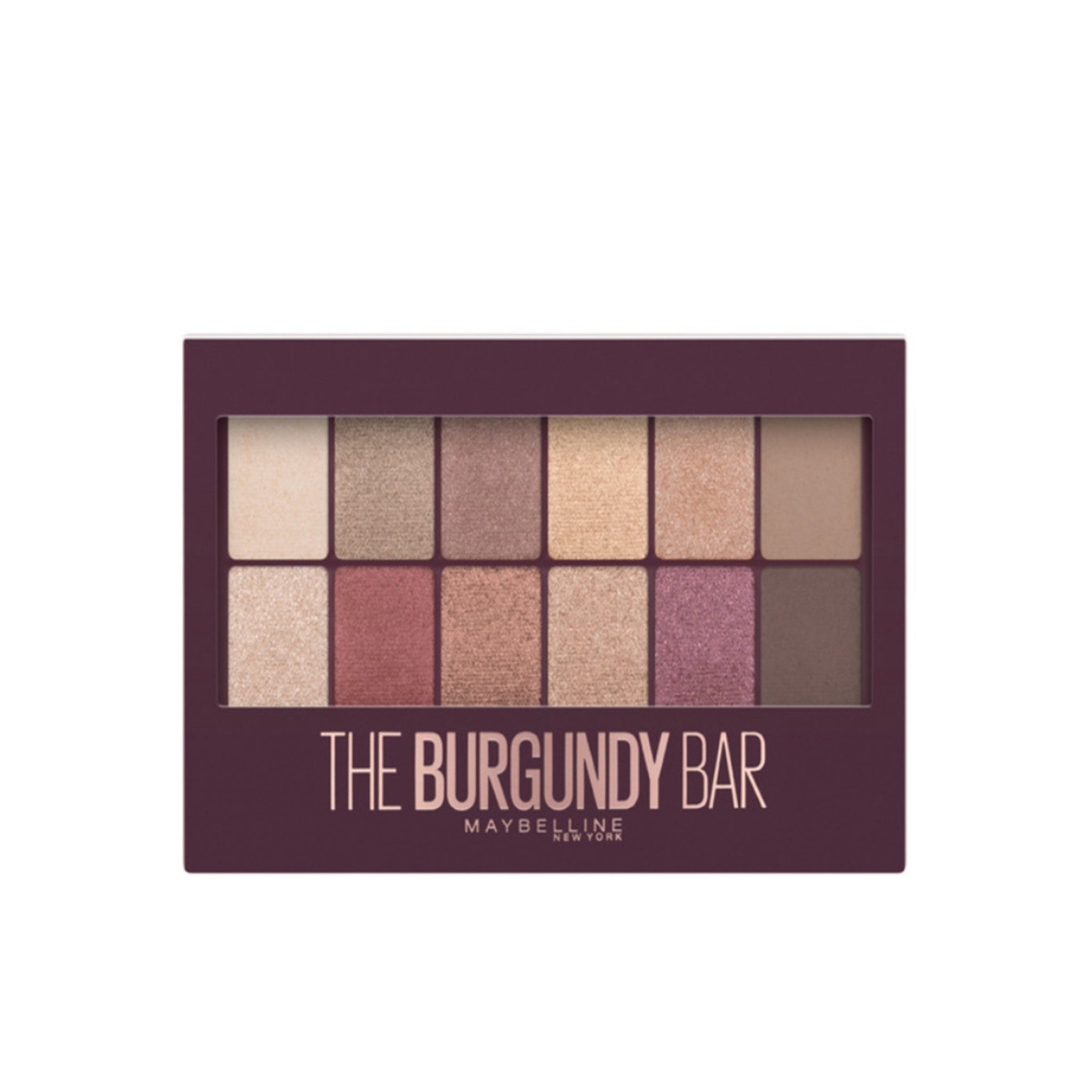 Maybelline, New York, palette de fards à paupières Burgundy Bar : 12 teintes soigneusement sélectionnées