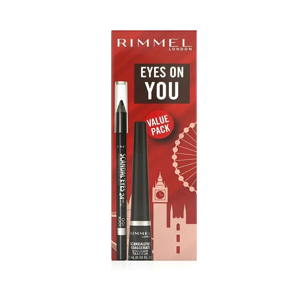 Rimmel London Make Up Kit Eyeliner + 24Hr Khol Scandle Eyes
