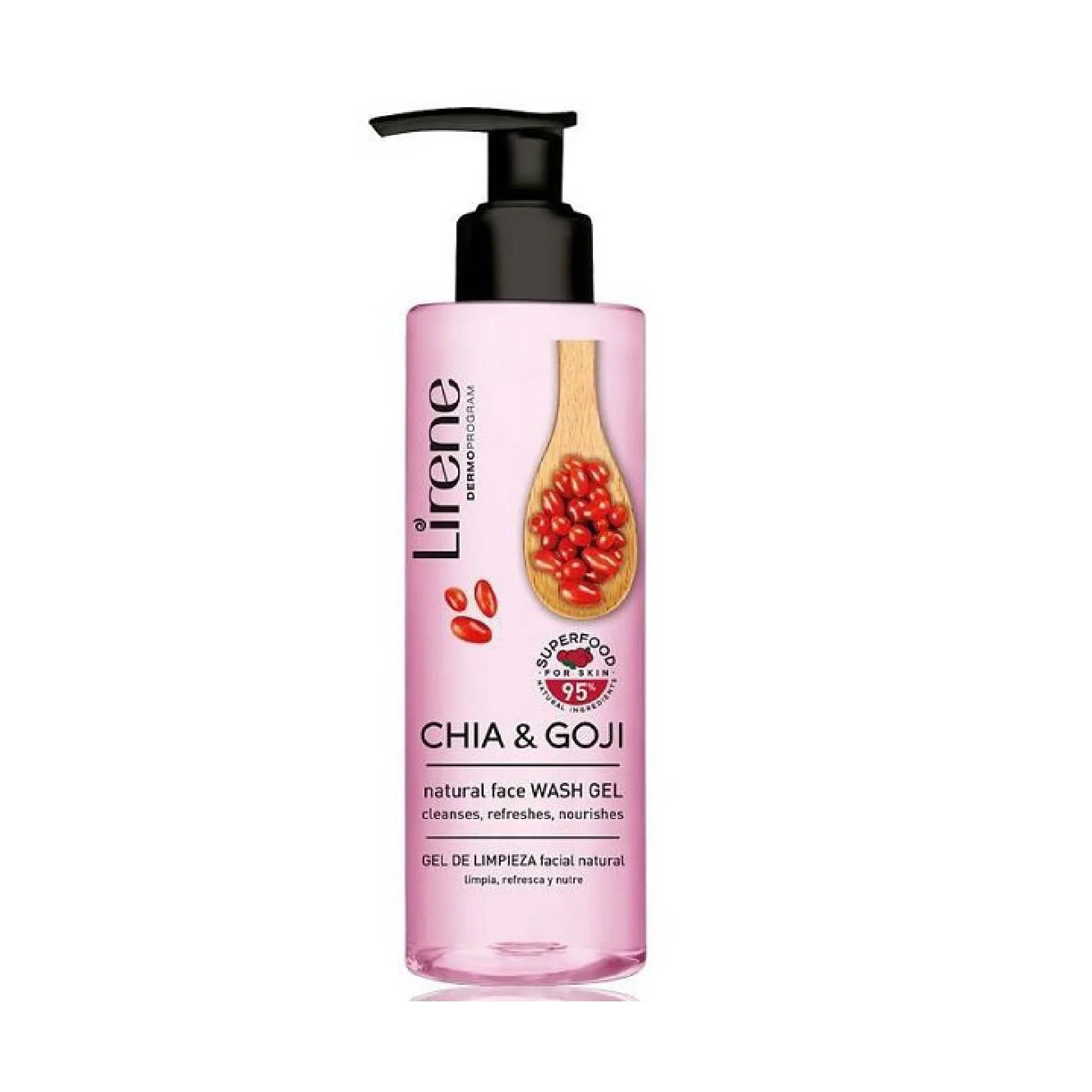Lirene, Gel Nettoyant Visage Super Alimentaire Chia &amp; Goii