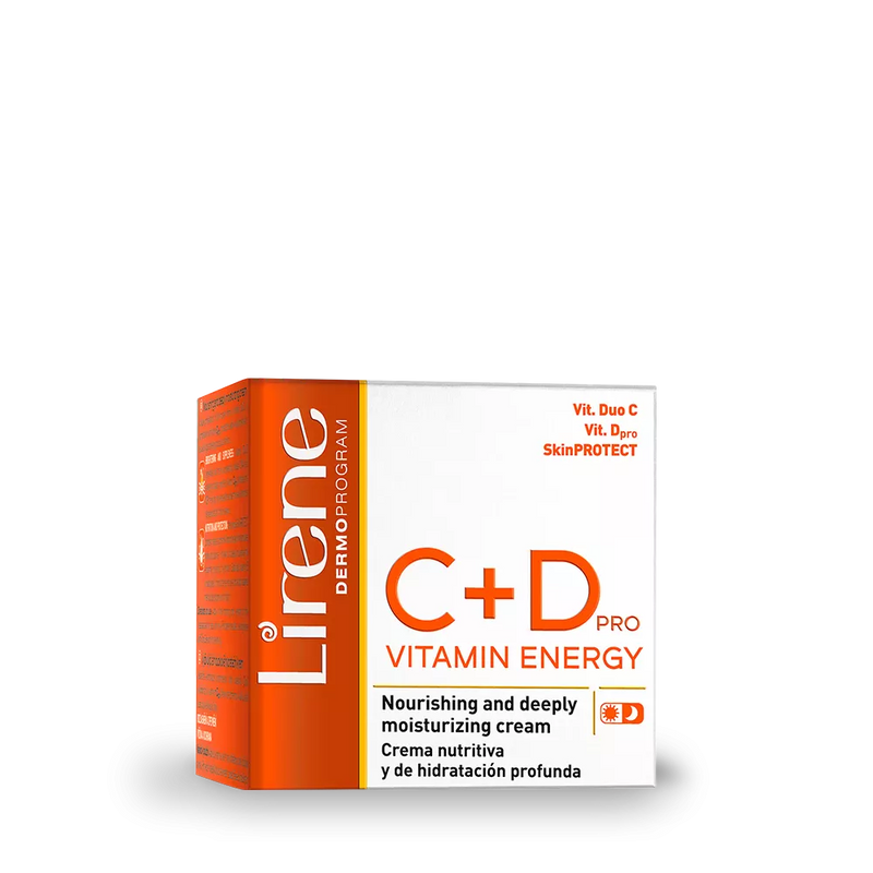 Lirene, Moisturizing Day/Night Cream Duo Vit C + D 50ml Dry Skin