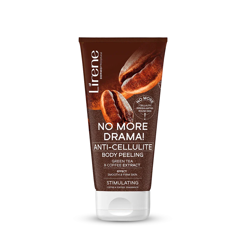 Lirene, No More Drama Anti-Cellulite Body Peeling Green Tea & Coffe Extract