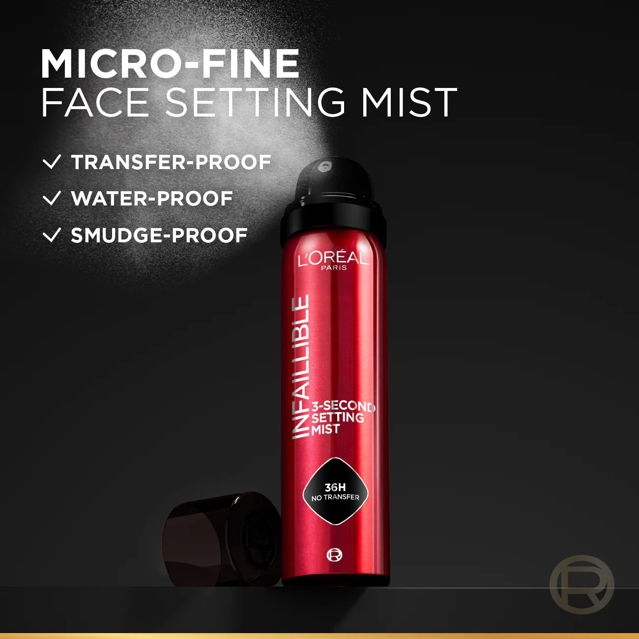 L'Oreal, Paris Infallible 3-Second Setting Mist 36H No Transfer