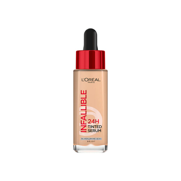 L’Oreal, Paris Infallible 24H Tinted Serum with 1% Hyaluronic Acid for Radiant Hydrated Skin, Light to Medium Coverage