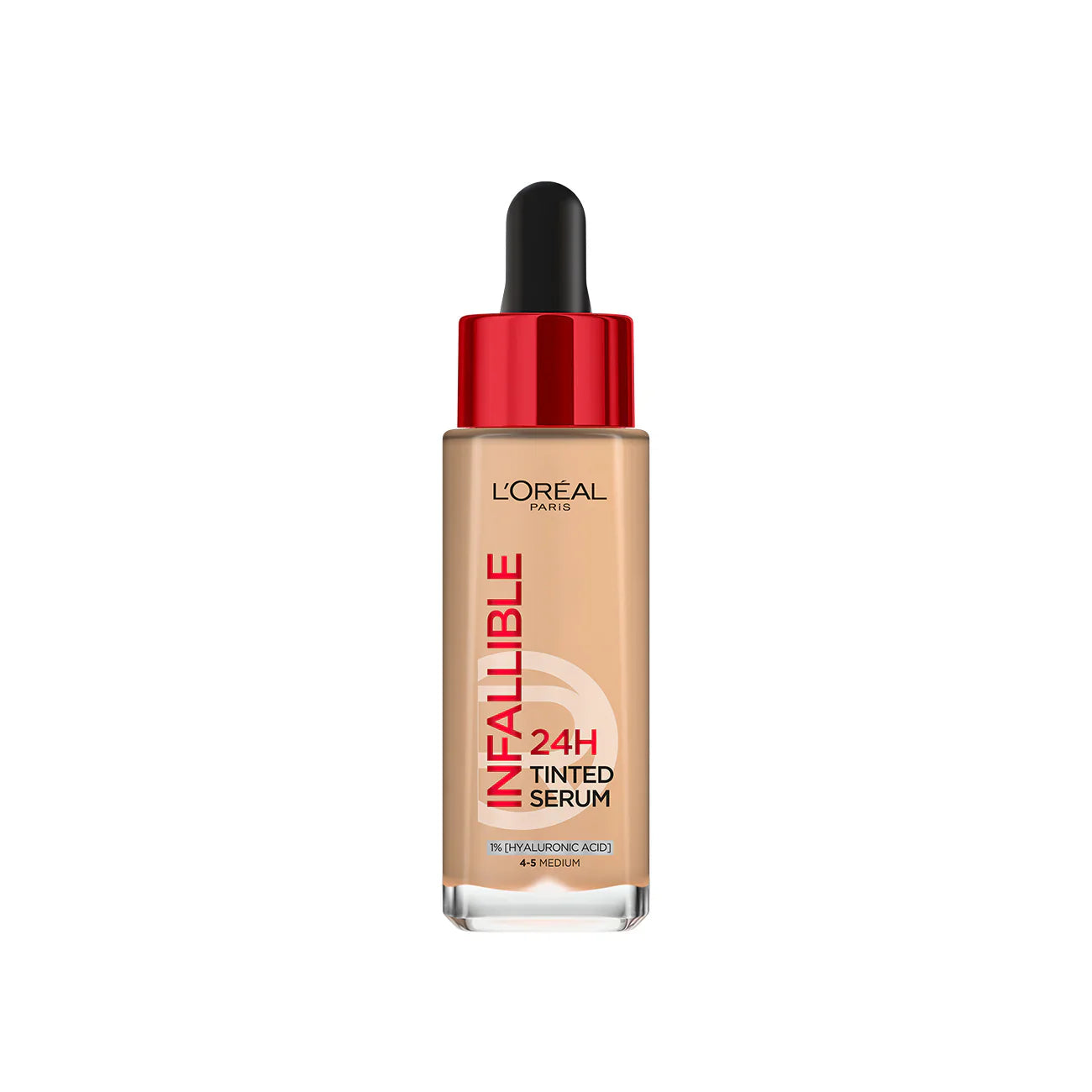 L’Oreal, Paris Infallible 24H Tinted Serum with 1% Hyaluronic Acid for Radiant Hydrated Skin, Light to Medium Coverage