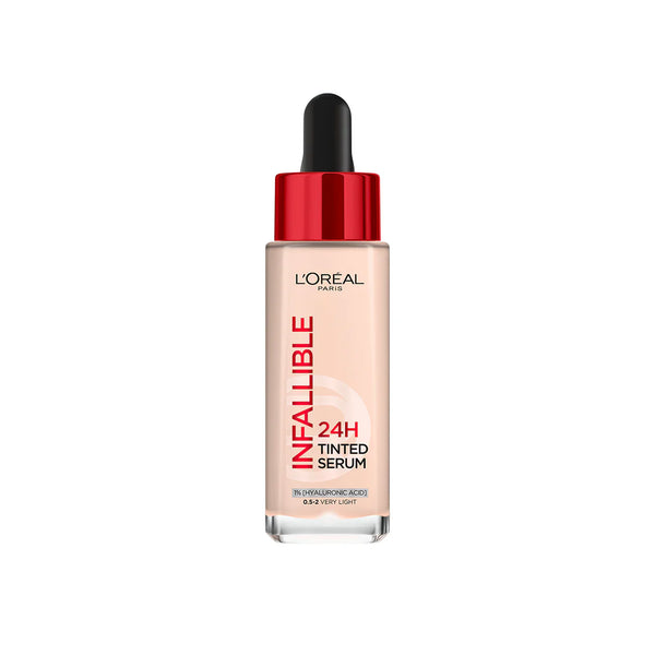 L’Oreal, Paris Infallible 24H Tinted Serum with 1% Hyaluronic Acid for Radiant Hydrated Skin, Light to Medium Coverage