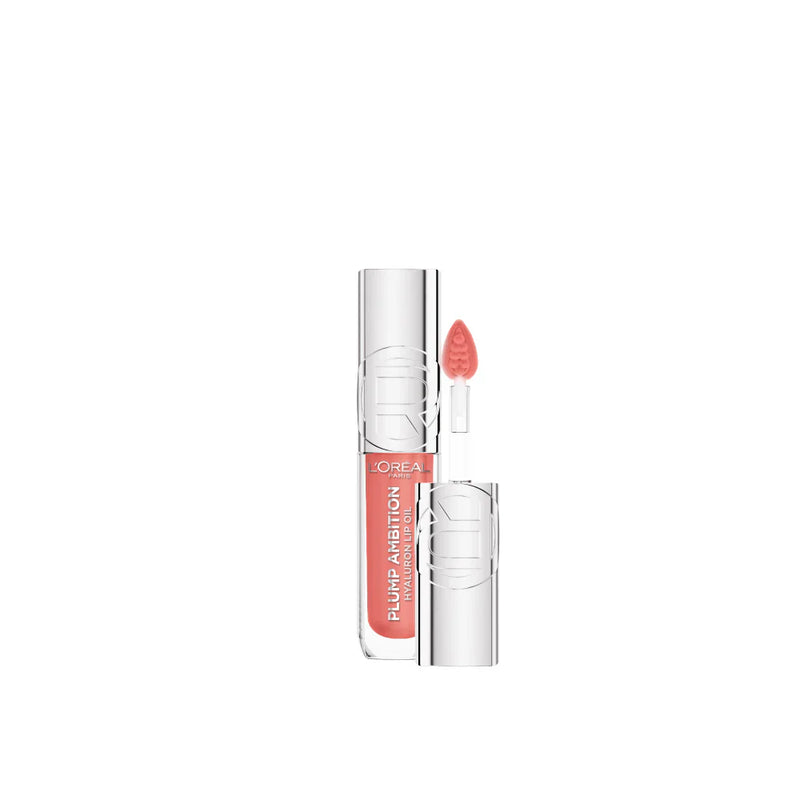 L'Oreal, Paris Plump Ambition Hyaluron Lip Oil, 24HR Hydration and Volumizing Shine