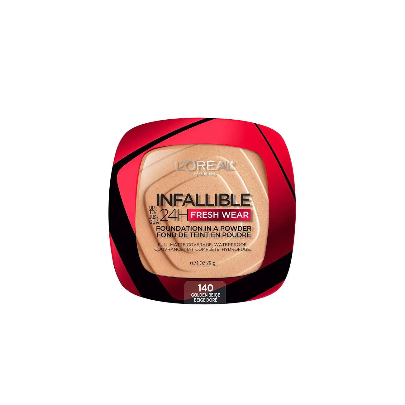 L’Oreal, Paris Infallible Up to 24H Fresh Wear Foundation in a Powder- Waterproof, Heatproof, Sweatproof