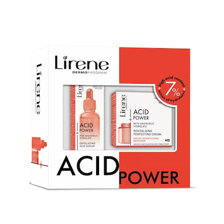 Lirene, Acid Power Exfoliating Face Serum With Glycolic Mandelic And Phytic Acids And Grapefruit Hydrolate